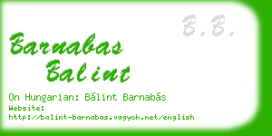 barnabas balint business card